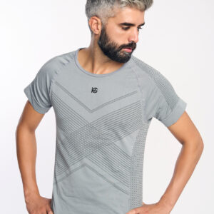GREET Camiseta de manga corta gris
