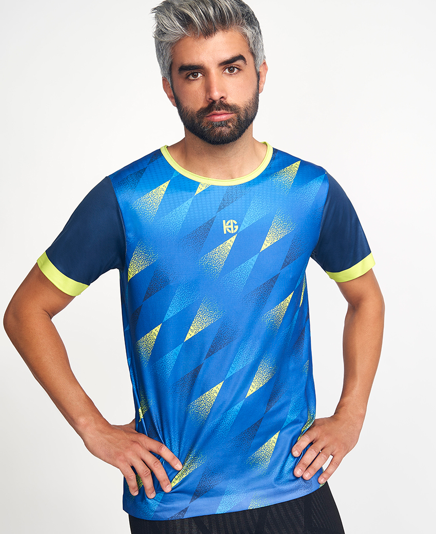 FIREFLIES Camiseta estampada azul y amarillo