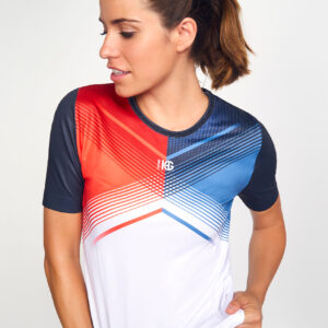 DYNAMO Camiseta estampada rojo, azul y blanco