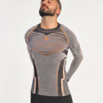 VERGES Camiseta de manga larga con fibra de carbono naranja fluor