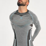 VERGES Camiseta de manga larga con fibra de carbono azul fluor