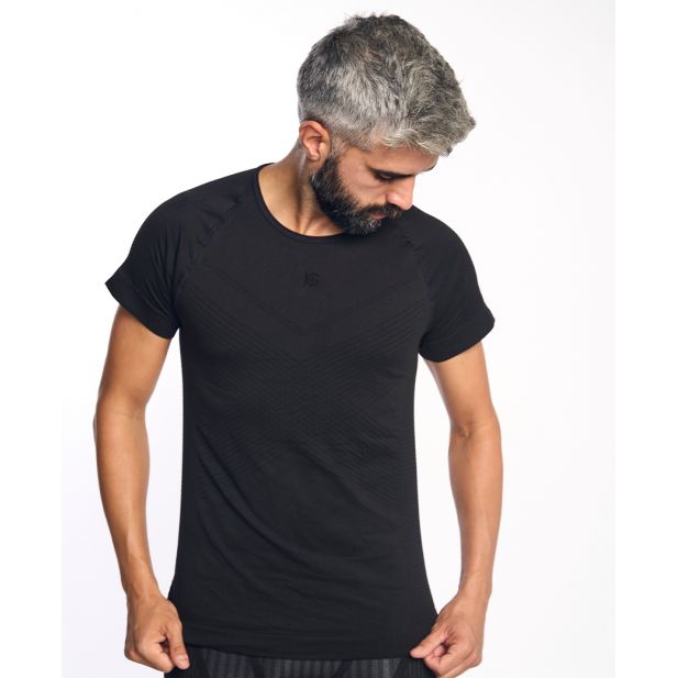 GREET Camiseta de manga corta negro