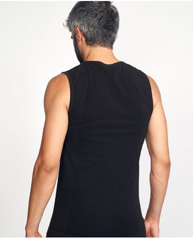 BASIS Camiseta microperforada negro