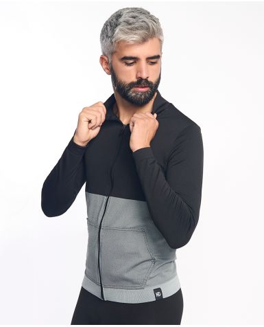 KOMI Chaqueta técnica negro y gris