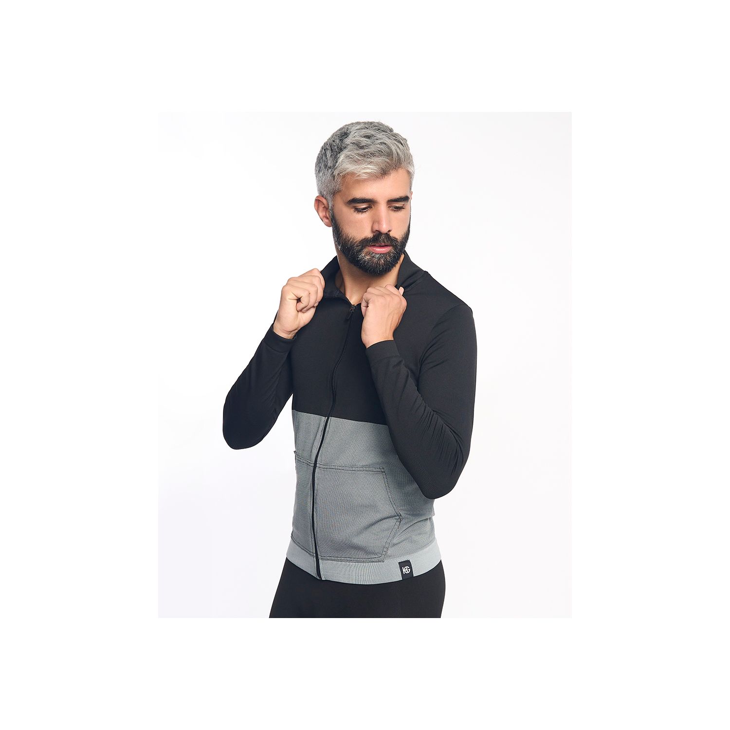 KOMI Chaqueta técnica negro y gris