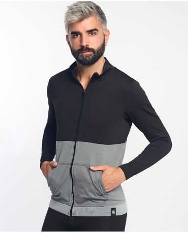 KOMI Chaqueta técnica negro y gris