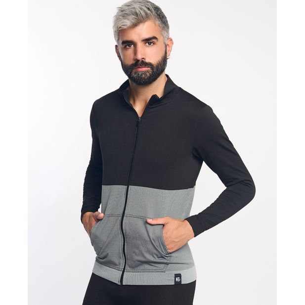 KOMI Chaqueta técnica negro y gris