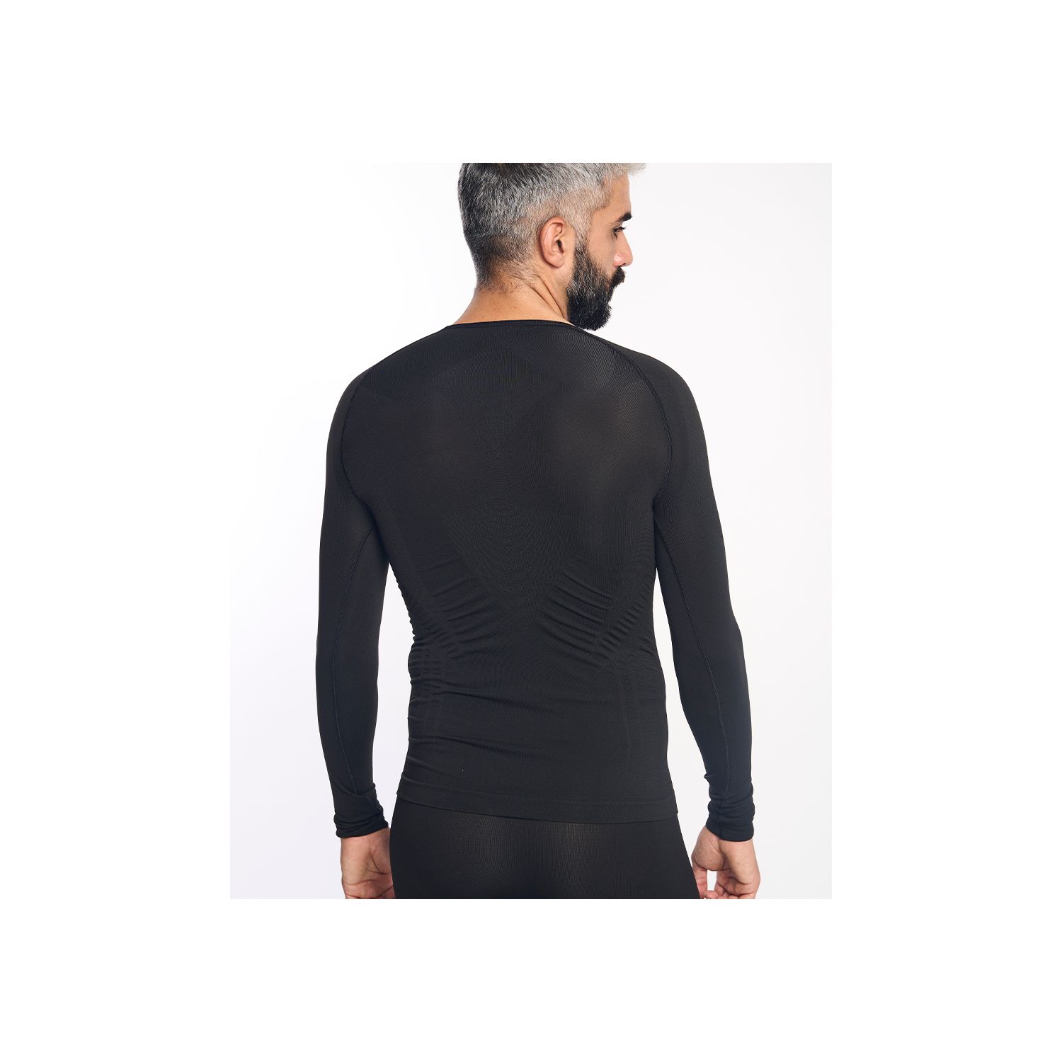 RAVEN Camiseta de manga larga con fibra de carbono negro