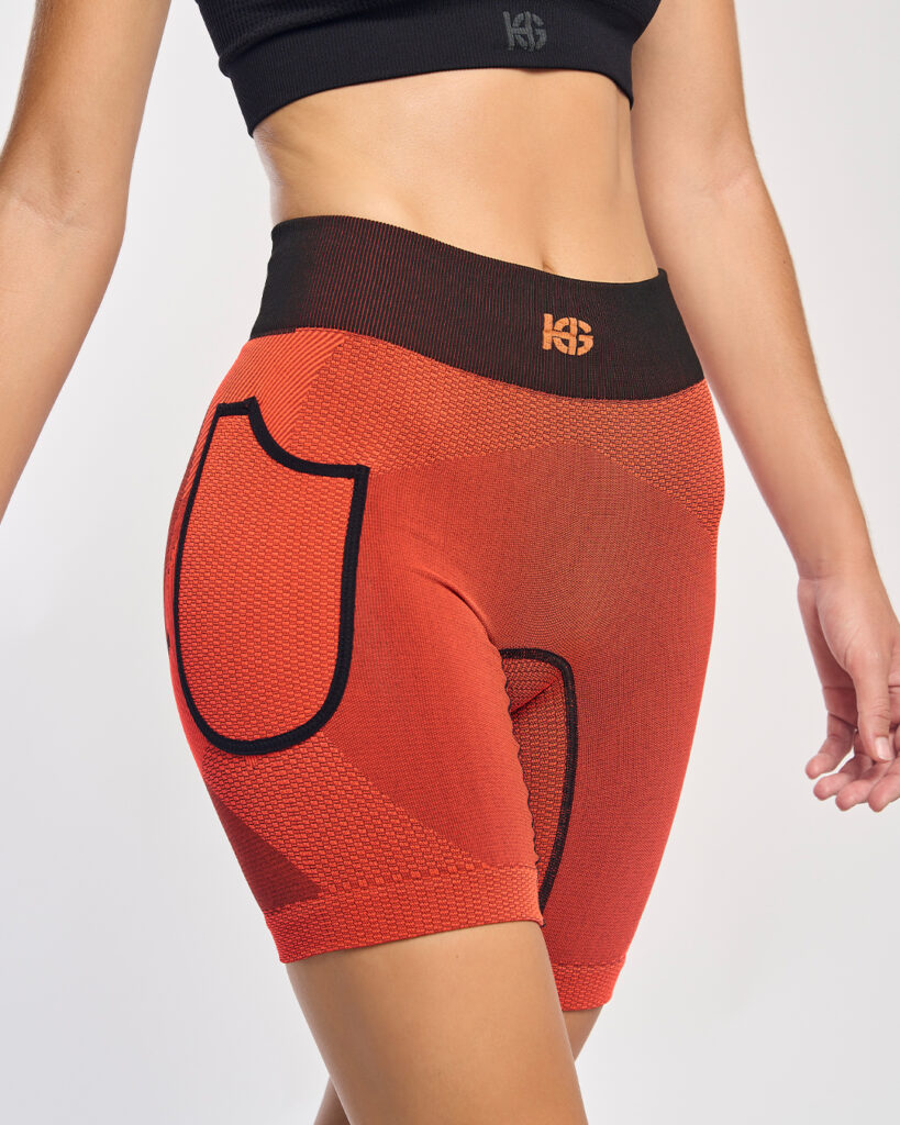 ARDEN Malla corta con fibra de carbono naranja-1589FW23-24