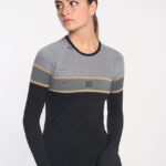 DACTYL Camiseta de manga larga negro y gris