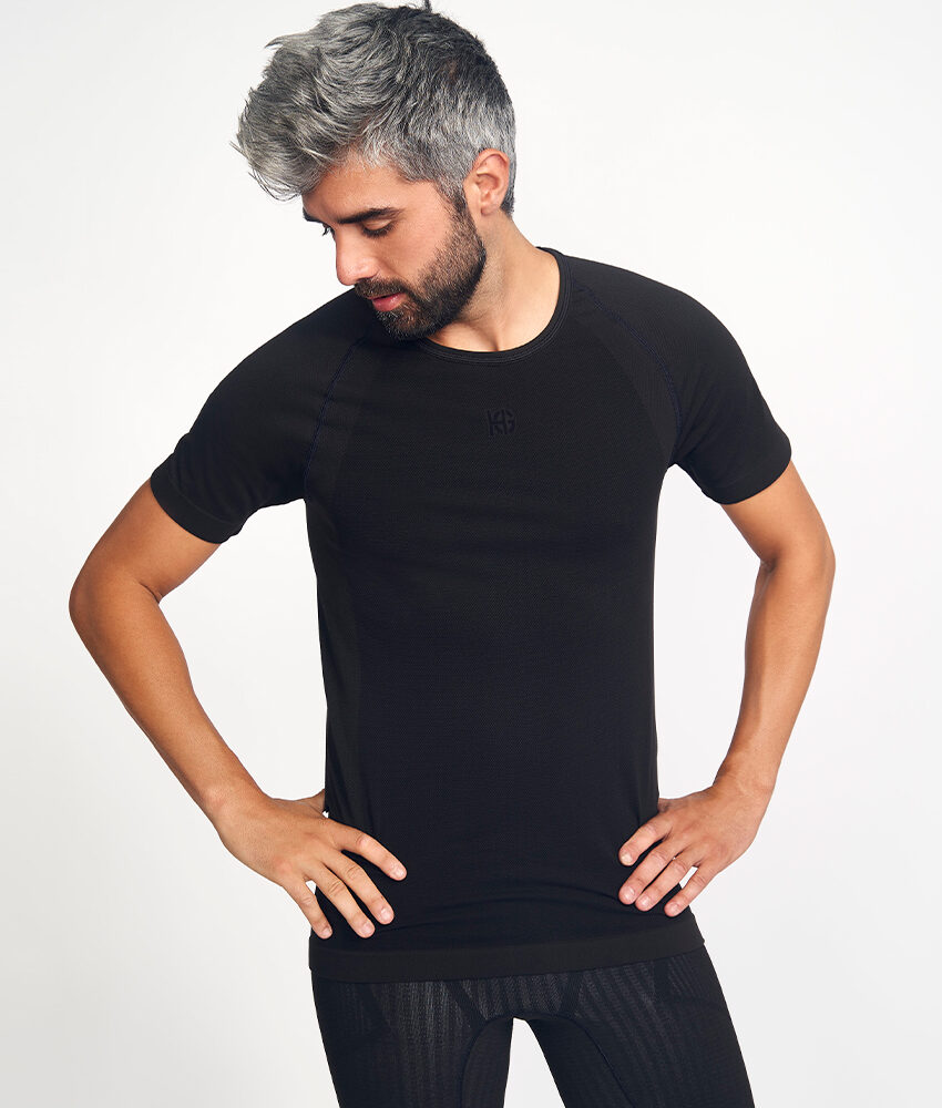 BASIS Camiseta estampada negro