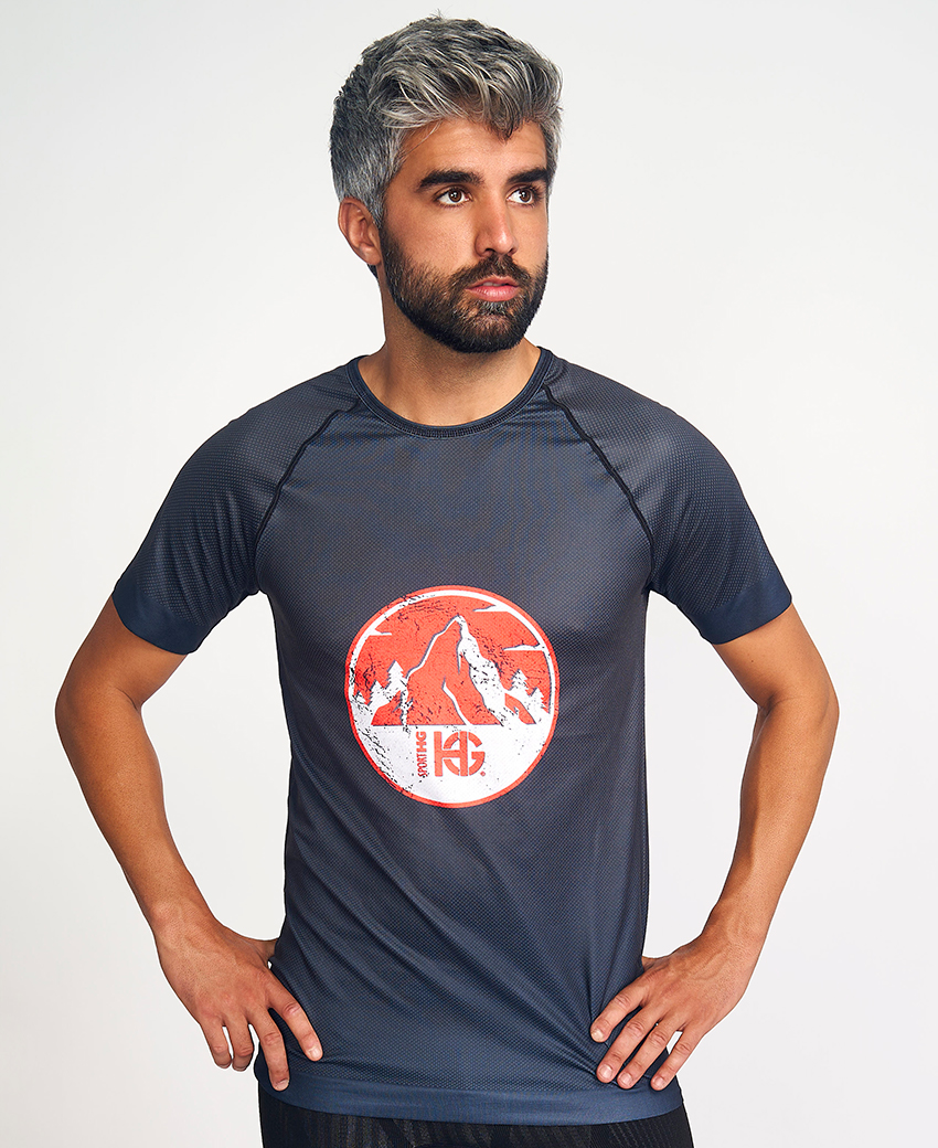 UNIT Camiseta estampada negro