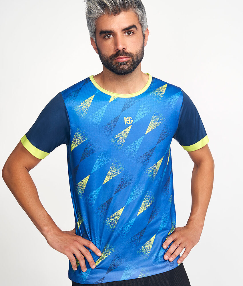 FIREFLIES Camiseta estampada azul y amarillo