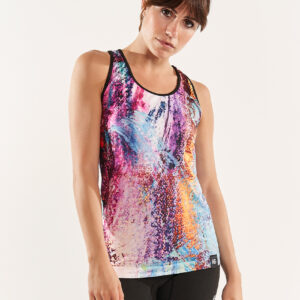GALAXY SHINE Camiseta estampada fucsia, azul y blanco