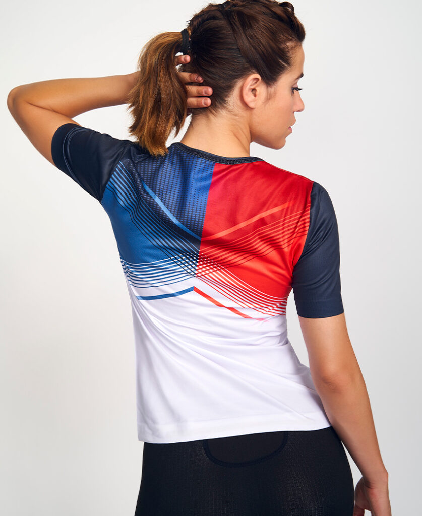 DYNAMO Camiseta estampada rojo, azul y blanco
