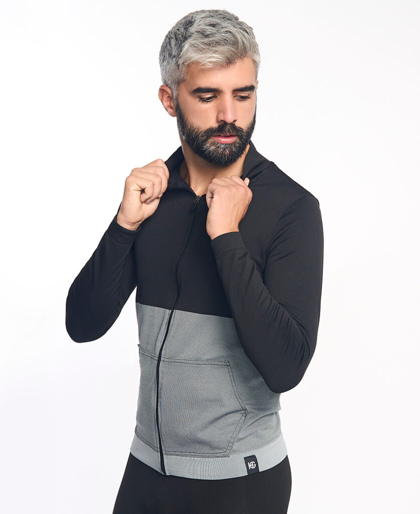 KOMI Chaqueta técnica negro y gris