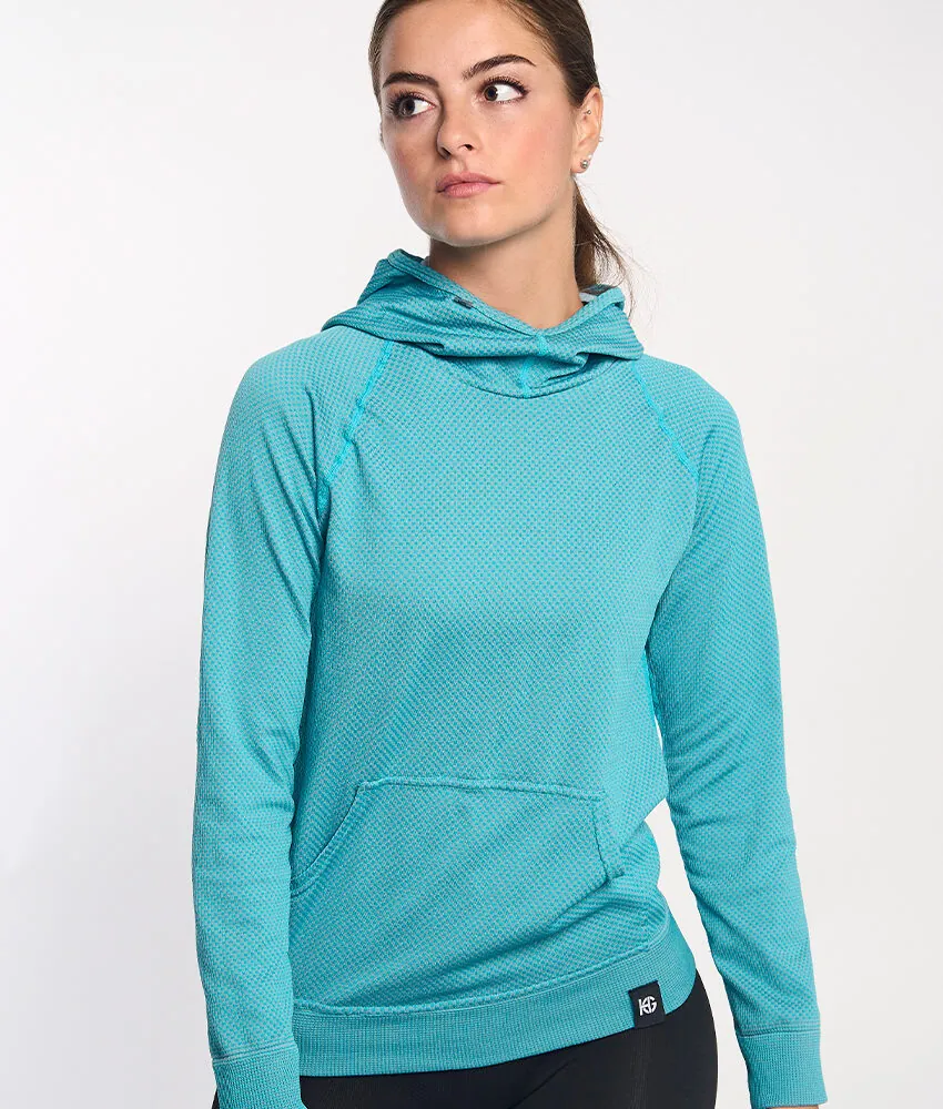 JOTUN Sudadera técnica con capucha turquesa