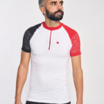 PRO TEAM Camiseta de manga corta con fibra de carbono blanco