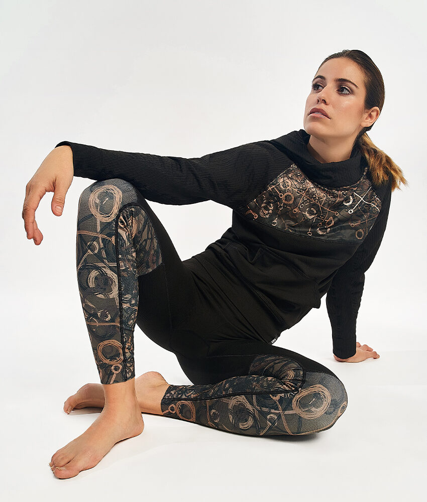 EPONA Malla larga estampada dorado