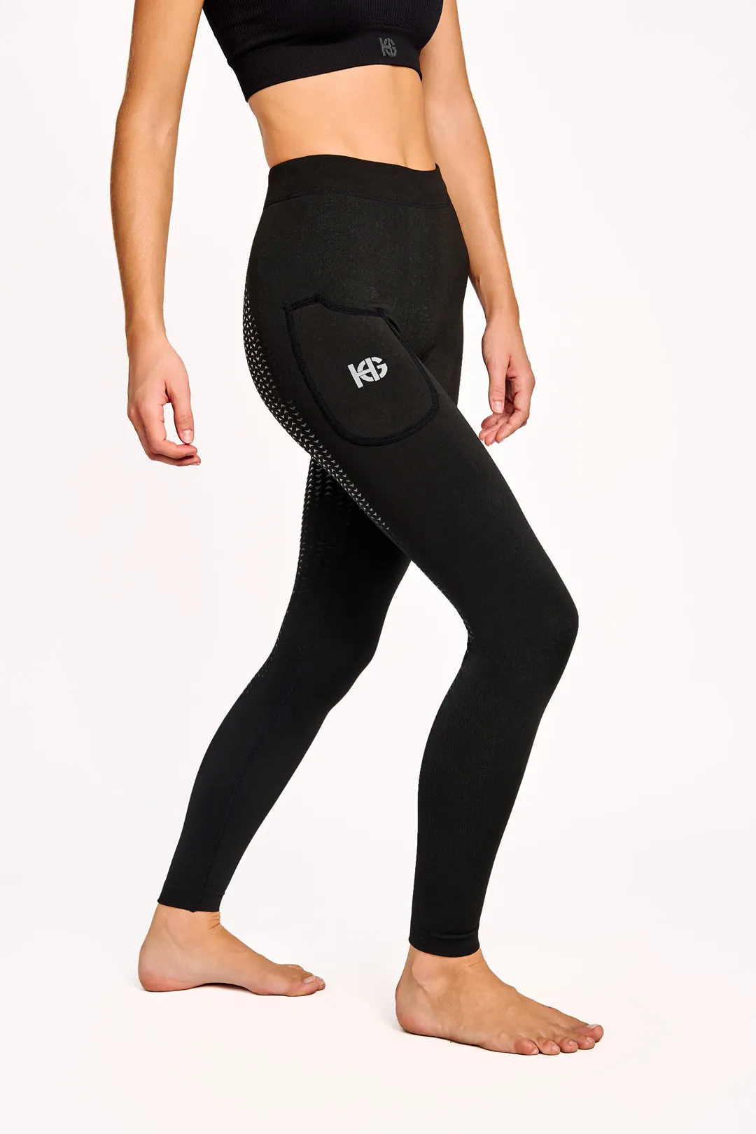 Silver malla hípica unisex con grip SportHG