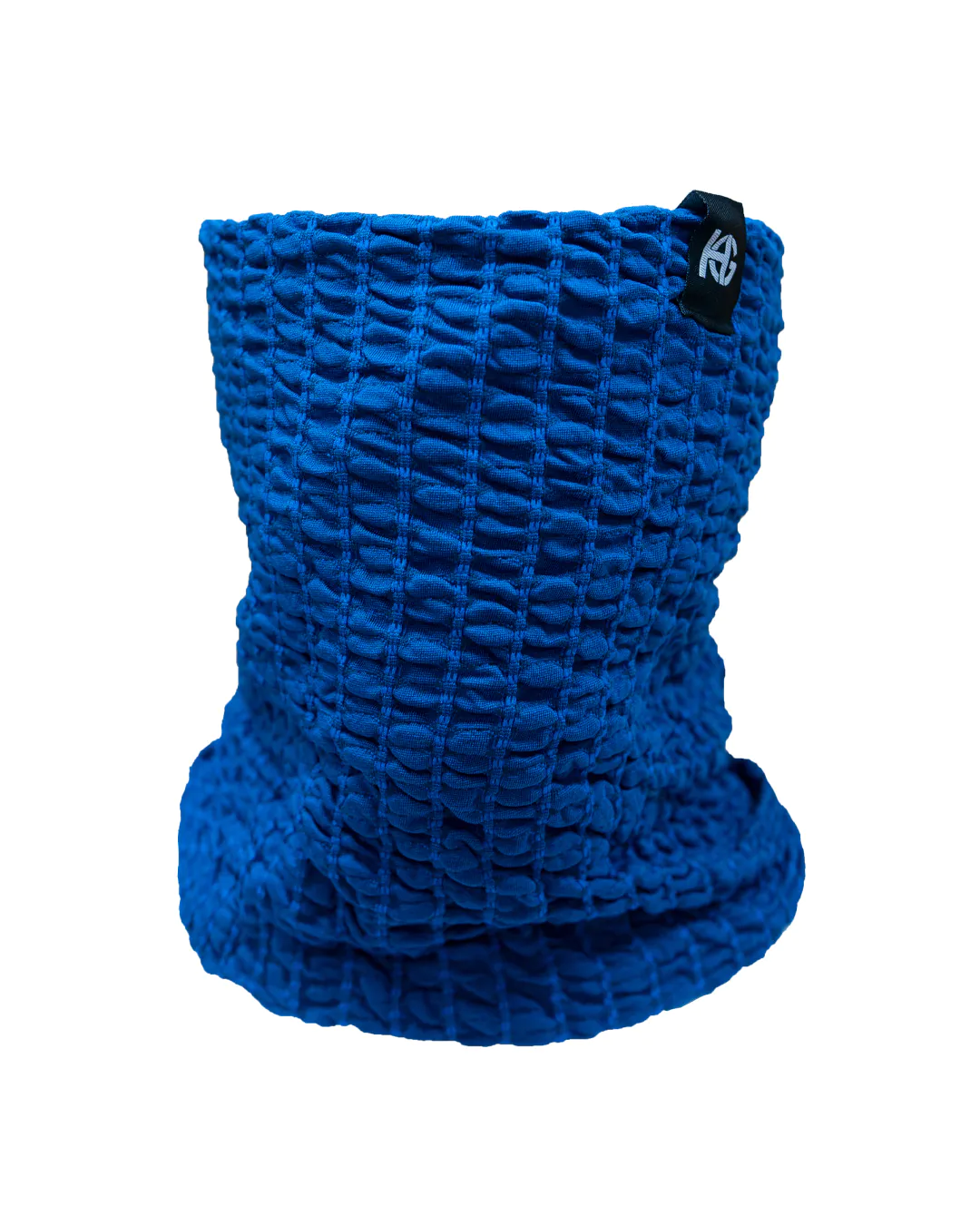 VORKU Bufanda técnica en color azul, sin costuras